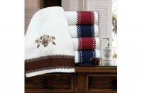 JUEGO DE TOALLAS BORDADAS 